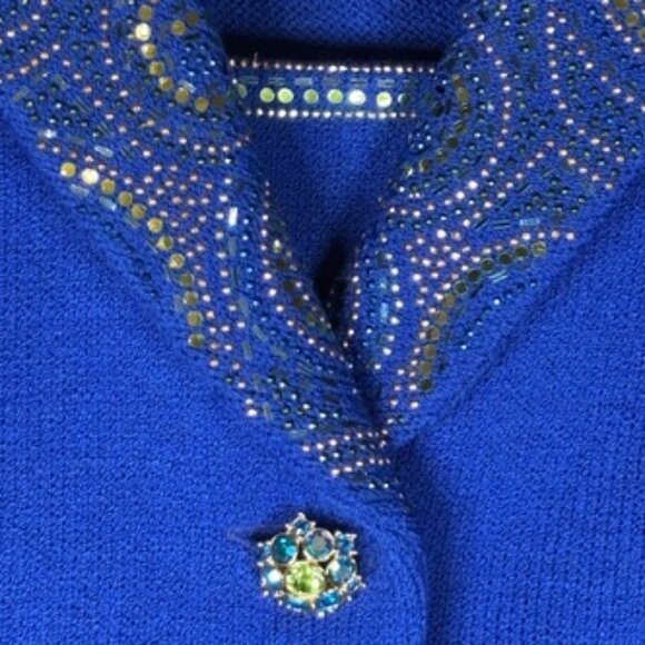 St. John Evening Royal Blue 4-Piece Set – Jacket, Snap-In Insert, Shell & Pants - Picture 3 of 14